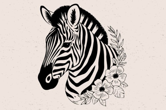 Download Floral Zebra SVG - Premium Resources