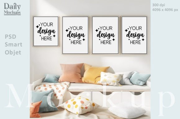 Download Nursery Frame Mockup, Boho Interior - Nursery frame Collection