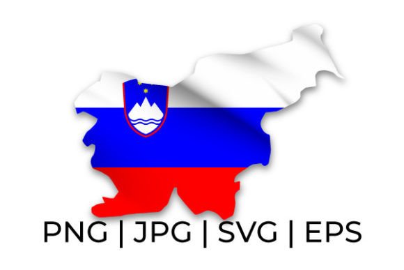 Download Slovenia Waving Flag and Map Graphics - Map graphics Collection