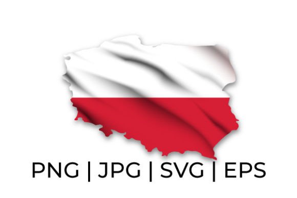 Download Poland Waving Flag and Map Graphics - Map graphics Collection